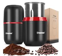 COOL KNIGHT Macinacaffè Elettrico, Macinacaffe, Macinacaffè Elettrico Con Lama In Acciaio Inox 304, Adatto Per Chicchi Di Caffè, Spezie, Erbe, Cereali, Noci