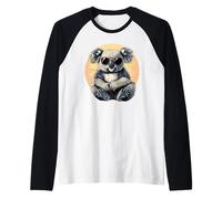 Cool Koala Bear con sfumature per un look divertente Maglia con Maniche Raglan