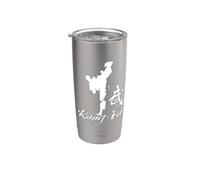 Cool Kung Fu Man Dragon Fighting Graphic Tees & Cool Designs Bicchiere termico in acciaio inox doppia parete