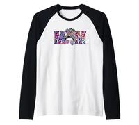 Cool Leopard Momma Graphic for Summer Women Messy Bun Mom Maglia con Maniche Raglan