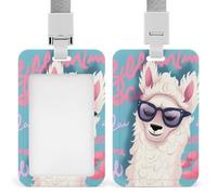 Cool Liama - Porta badge con cordino staccabile, impermeabile, verticale, porta badge per infermiere, insegnanti, ufficio, donne e uomini