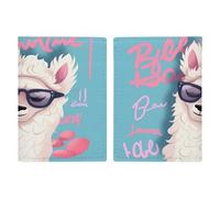 Cool Liama Porta Passaporto Ultra Sottile PU Pelle Viaggio Documenti Organizer Compatto Premium Internazionale US Protezione Passaporto Cover per Donne Uomini