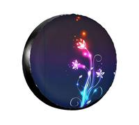 Cool Light Flowers Wheel Cover14 - 17 Pollici Copertura di Ricambio Pneumatico Fit Traile Rv Suv Camion Duro Pneumatico Copertura Morbida