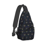Cool Lion Gold Eyes Print Sling Bag per uomo e donna, borsa a tracolla borsa da petto zaino per viaggi escursionismo