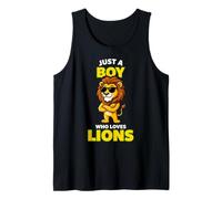 Cool Lion in Occhiali da Sole Solo Un Ragazzo Che AMA I Lions Canotta