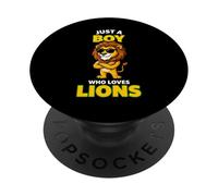 Cool Lion In Occhiali Da Sole Solo Un Ragazzo Che Ama I Lions PopSockets PopGrip Adesivo