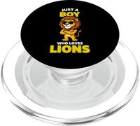 Cool Lion In Occhiali Da Sole Solo Un Ragazzo Che Ama I Lions PopSockets PopGrip per MagSafe