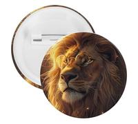 Cool Lion Paninting Bottoni Pin Distintivi Banda Stagnata Spille Mestieri per Camicie Vestiti Borsa Accessorio, 12PCS, plastica e latta