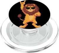 Cool Lion Rock On Funny Animal Lover Occhiali da sole grafici PopSockets PopGrip per MagSafe