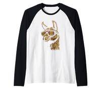 Cool Llama Perù Alpaca Peruvian Flag Occhiali da Sole Maglia con Maniche Raglan