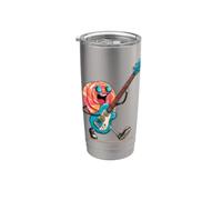 Cool Lollipop Candy con occhiali da sole e Rock Guitar Costume Bicchiere termico in acciaio inox doppia parete