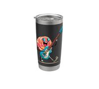 Cool Lollipop Candy con occhiali da sole e Rock Guitar Costume Bicchiere termico in acciaio inox doppia parete