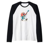 Cool Lollipop Candy con Occhiali da Sole e Rock Guitar Costume Maglia con Maniche Raglan