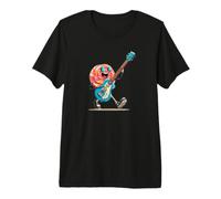 Cool Lollipop Candy con Occhiali da Sole e Rock Guitar Costume Maglietta Premium