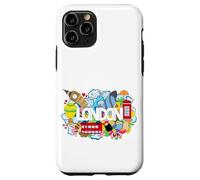 Cool London Doodles Graphic Animes, London Graffiti Colors Custodia per iPhone 11 Pro