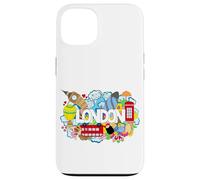 Cool London Doodles Graphic Animes, London Graffiti Colors Custodia per iPhone 13