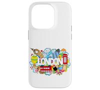 Cool London Doodles Graphic Animes, London Graffiti Colors Custodia per iPhone 14 Pro