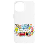 Cool London Doodles Graphic Animes, London Graffiti Colors Custodia per iPhone 15