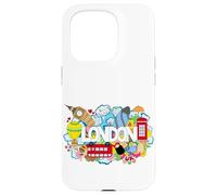 Cool London Doodles Graphic Animes, London Graffiti Colors Custodia per iPhone 15 Pro