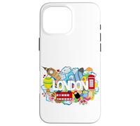 Cool London Doodles Graphic Animes, London Graffiti Colors Custodia per iPhone 16 Pro Max