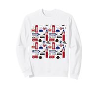 Cool London England Landmarks Illustration Graphic Doodles Felpa