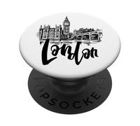 Cool London UK Novelty Graphic Tees, London Sketch Drawing PopSockets PopGrip Adesivo