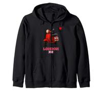 Cool London UK Scooter Illustration Novelty Graphic Designs Felpa con Cappuccio