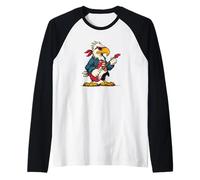 Cool Looking Eagle con Chitarra elettrica per Adulti e Bambini Maglia con Maniche Raglan