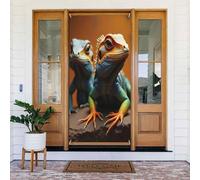 Cool lucertola stampa n. 570 coperture decorative per porta, decorazione per interni ed esterni, primavera, estate, autunno, inverno, Halloween, Natale, decorazioni per la casa