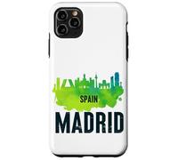 Cool Madrid Spain Splash Water Color Skyline Graphic Design Custodia per iPhone 11 Pro Max