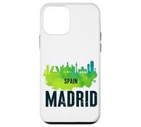 Cool Madrid Spain Splash Water Color Skyline Graphic Design Custodia per iPhone 12 mini