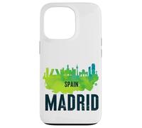 Cool Madrid Spain Splash Water Color Skyline Graphic Design Custodia per iPhone 13 Pro