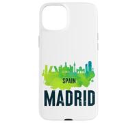 Cool Madrid Spain Splash Water Color Skyline Graphic Design Custodia per iPhone 15 Plus