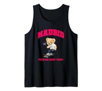 Cool Madrid Spain Teddy Bear Illustration Graphic Cartoon Canotta