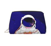 Cool Man in Outer Space Galaxy Leather Makeup Bag Cosmetic Pouch Travel Organizer Toiletry Clutch