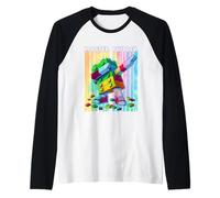 Cool Master Builder Dabbing Blocks Bricks Builder Kids Boy Maglia con Maniche Raglan