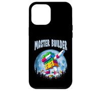 Cool Master Builder Dabbing On Moon Blocks Bricks Builder Custodia per iPhone 12 Pro Max