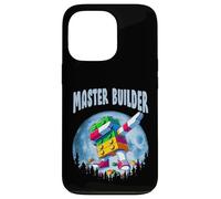 Cool Master Builder Dabbing On Moon Blocks Bricks Builder Custodia per iPhone 13 Pro