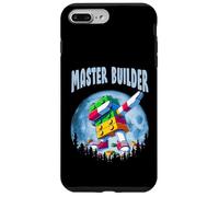 Cool Master Builder Dabbing On Moon Blocks Bricks Builder Custodia per iPhone 7 Plus/8 Plus