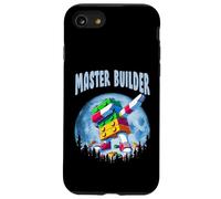 Cool Master Builder Dabbing On Moon Blocks Bricks Builder Custodia per iPhone SE (2020) / 7/8