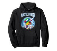 Cool Master Builder Dabbing On Moon Blocks Bricks Builder Felpa con Cappuccio