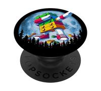 Cool Master Builder Dabbing On Moon Blocks Bricks Builder PopSockets PopGrip Adesivo