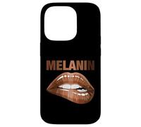 Cool Melanin Girl Lips Graphic Tees, Black Girls Magic Style Custodia per iPhone 14 Pro