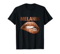 Cool Melanin Girl Lips Graphic Tees, Black Girls Magic Style Maglietta