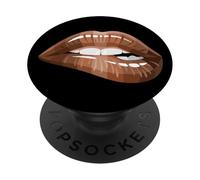 Cool Melanin Girl Lips Graphic Tees, Black Girls Magic Style PopSockets PopGrip Adesivo