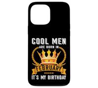 Cool Men Are Born In Febbraio Divertente Febbraio Compleanno Uomo Ragazzo Papà Custodia per iPhone 13 Pro Max