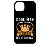 Cool Men Are Born In Febbraio Divertente Febbraio Compleanno Uomo Ragazzo Papà Custodia per iPhone 13