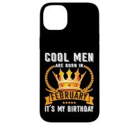 Cool Men Are Born In Febbraio Divertente Febbraio Compleanno Uomo Ragazzo Papà Custodia per iPhone 14 Plus