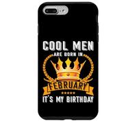 Cool Men Are Born In Febbraio Divertente Febbraio Compleanno Uomo Ragazzo Papà Custodia per iPhone 7 Plus/8 Plus