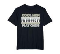 Cool Men Play Chess per Uomini e Donne - Chess Maglietta, Uomo Taglie Grandi, Nero, 6X Tall